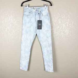 Levi’s 501 skinny light acid wash jeans